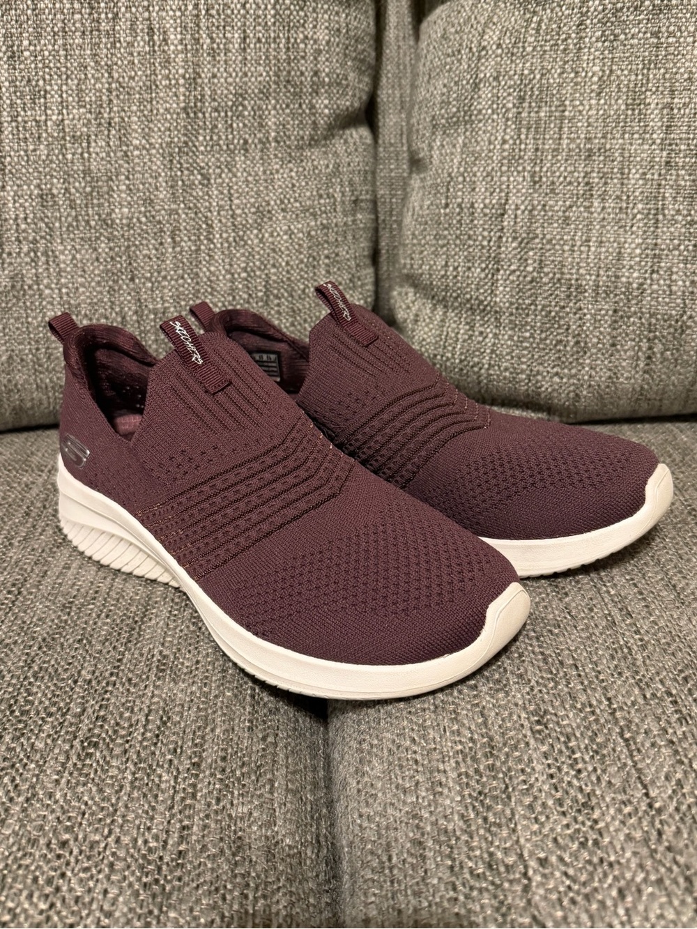 Skechers Women’s Slip-On Knit Sneakers - Plum